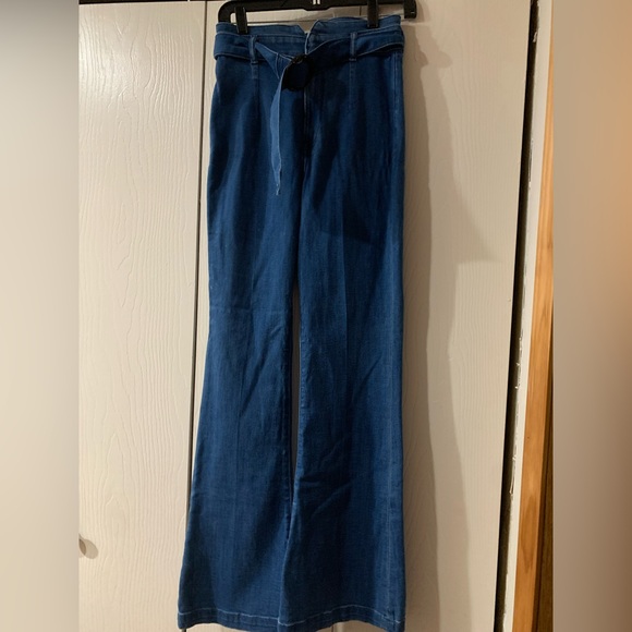 Women's Blue Jeans Flare High Rise - Picture 1 of 11